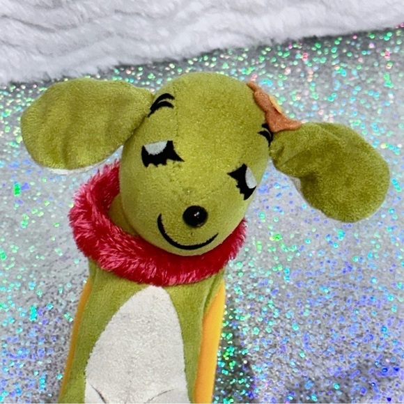 Vintage Dakin Applause Dream Pets Hawaiian Hound Plush Green Dog Surfboard - Picture 10 of 11